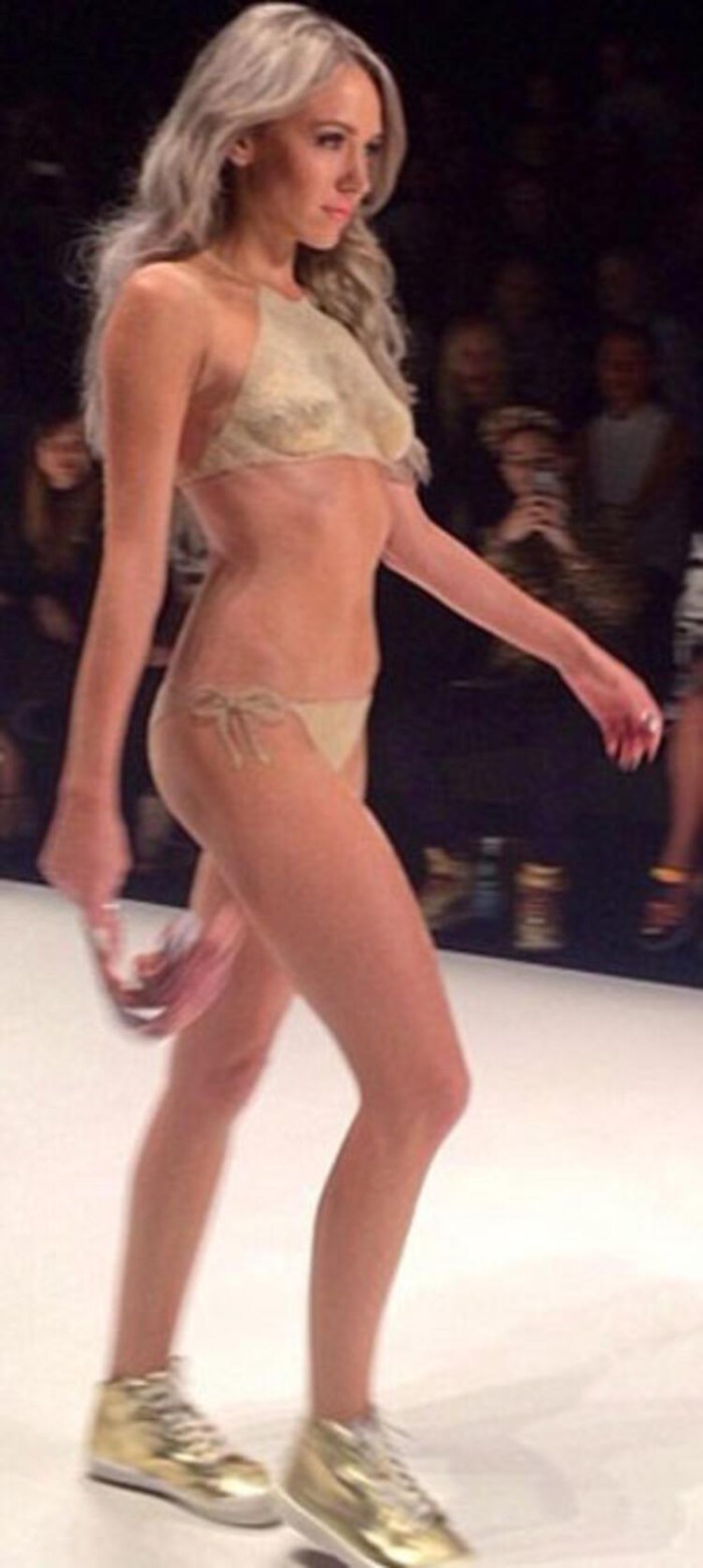 Naked women on the streets of the city