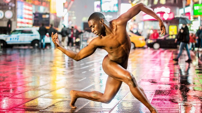 Drawn jeans on the street