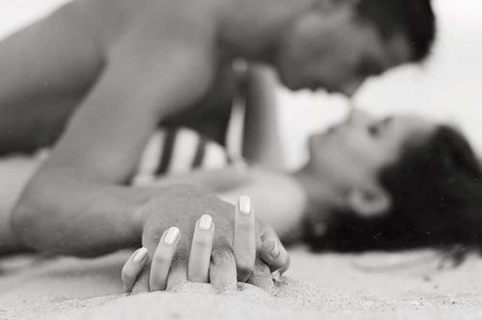 Male and female hand passion