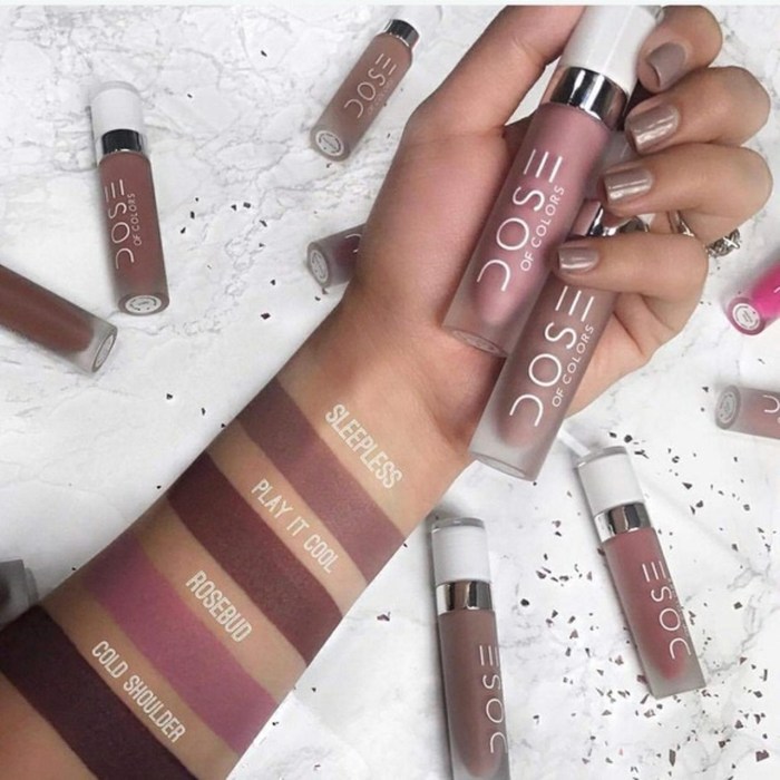 Dose of colors lipstick for lip liquid matte swatch
