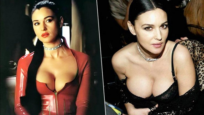 Monica Bellucci neckline in youth