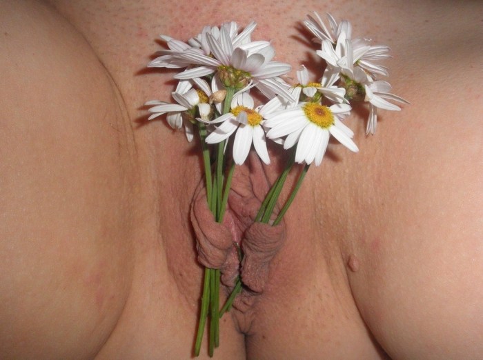 A flower in a pussy