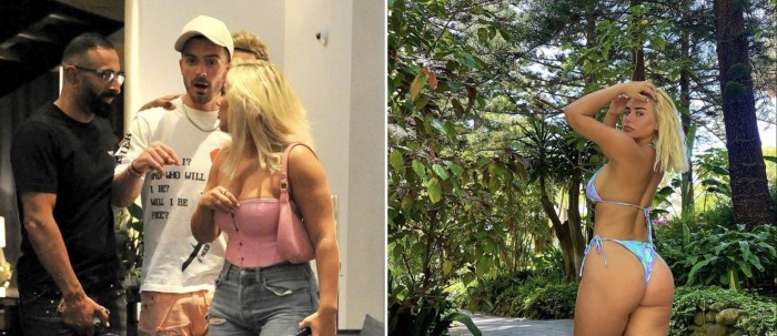 Two girls nude in the village