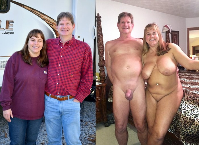 Separate naked old women