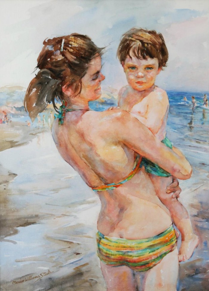 Young in swimsuits