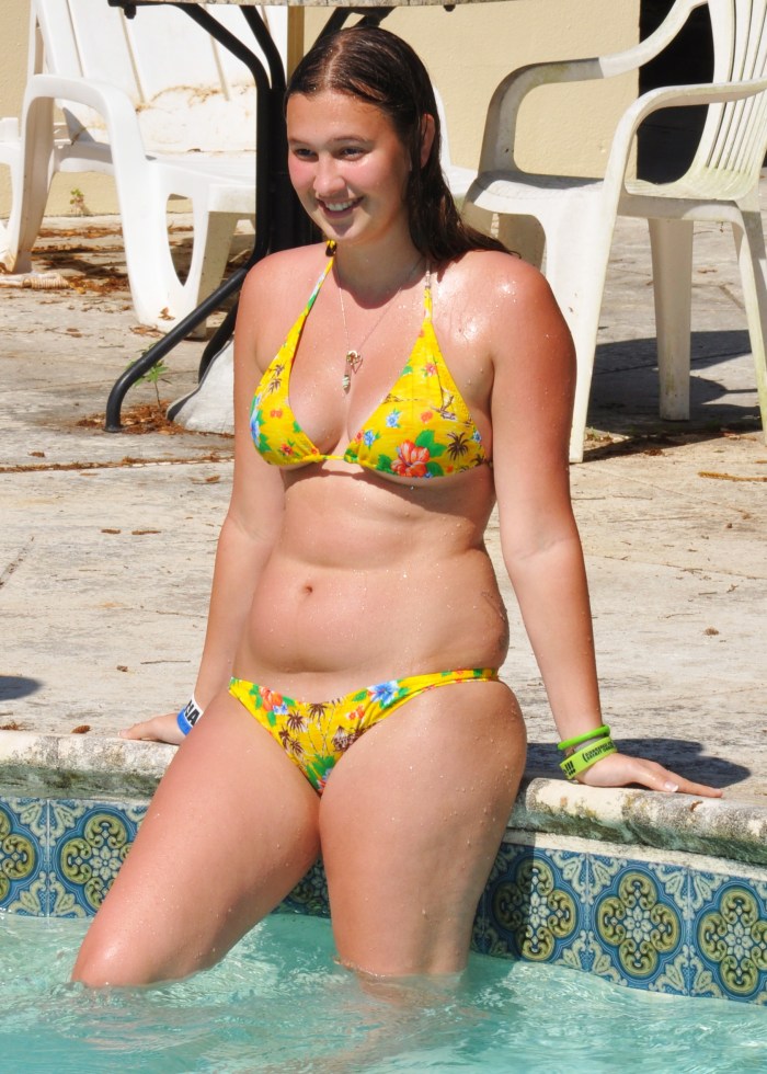 Young hairy in a bikini