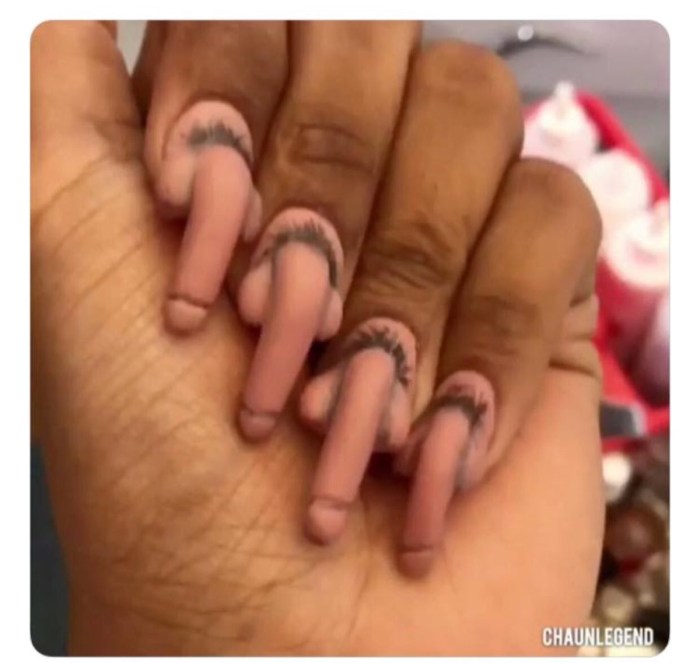 Nocked with nails naked