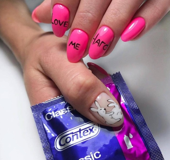 Nails with inscriptions