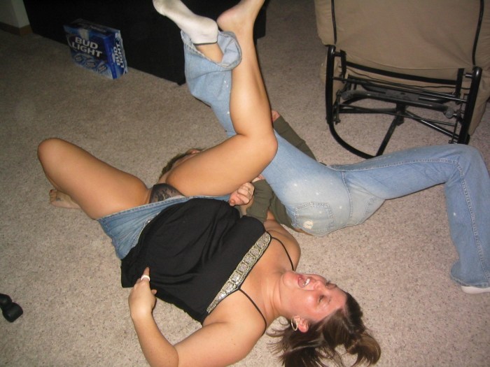 Kelly Drunk at Vegas Guys Apartment Upskirt