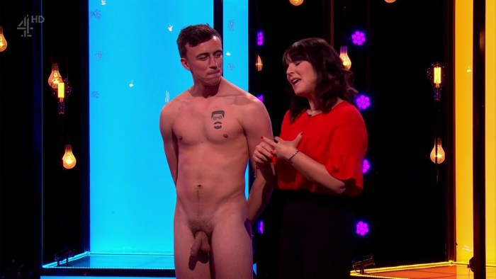 Erection on British TV show