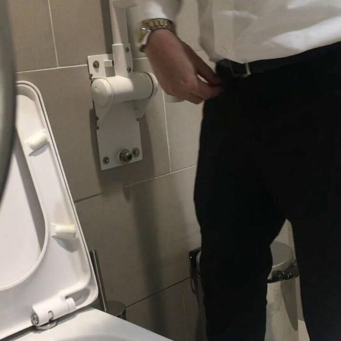 Masturbation in men's toilet