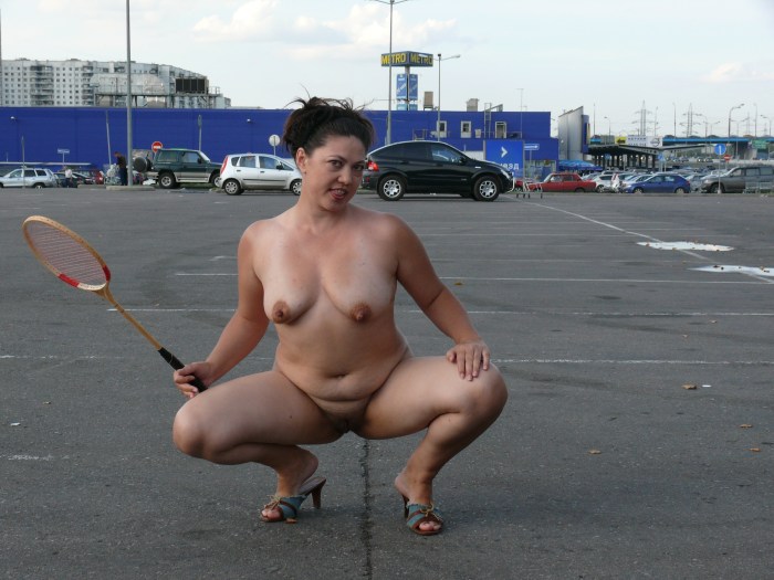 Naked bbw in public