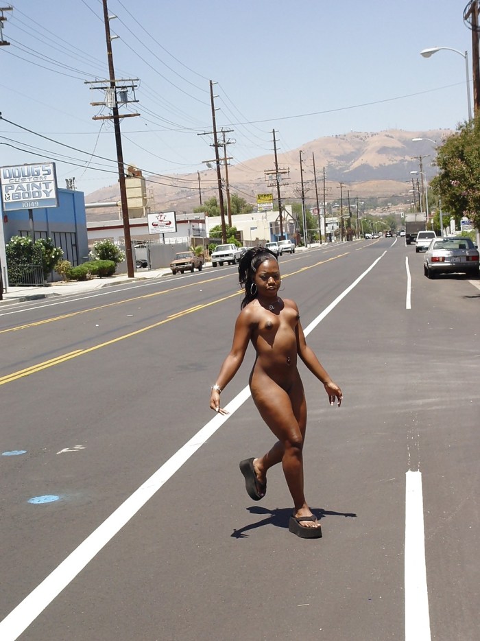 Naked black women on the street
