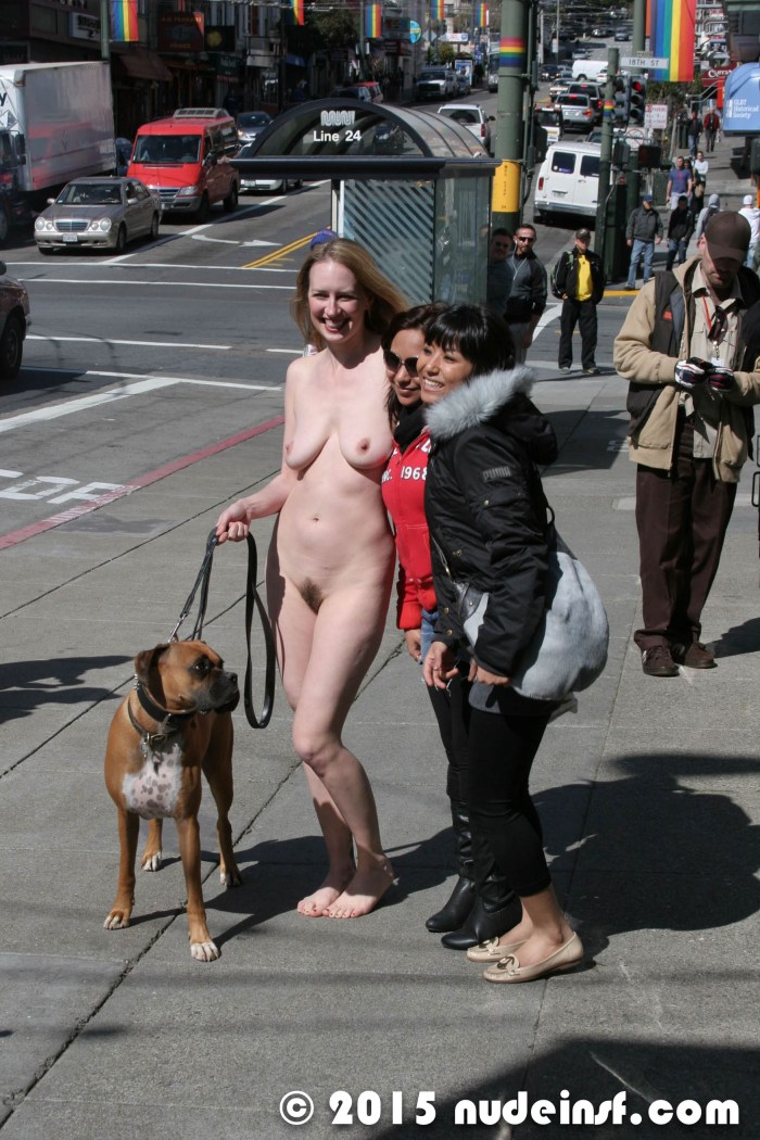 Girls without clothes in public