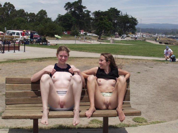 Showed pussy in a public place