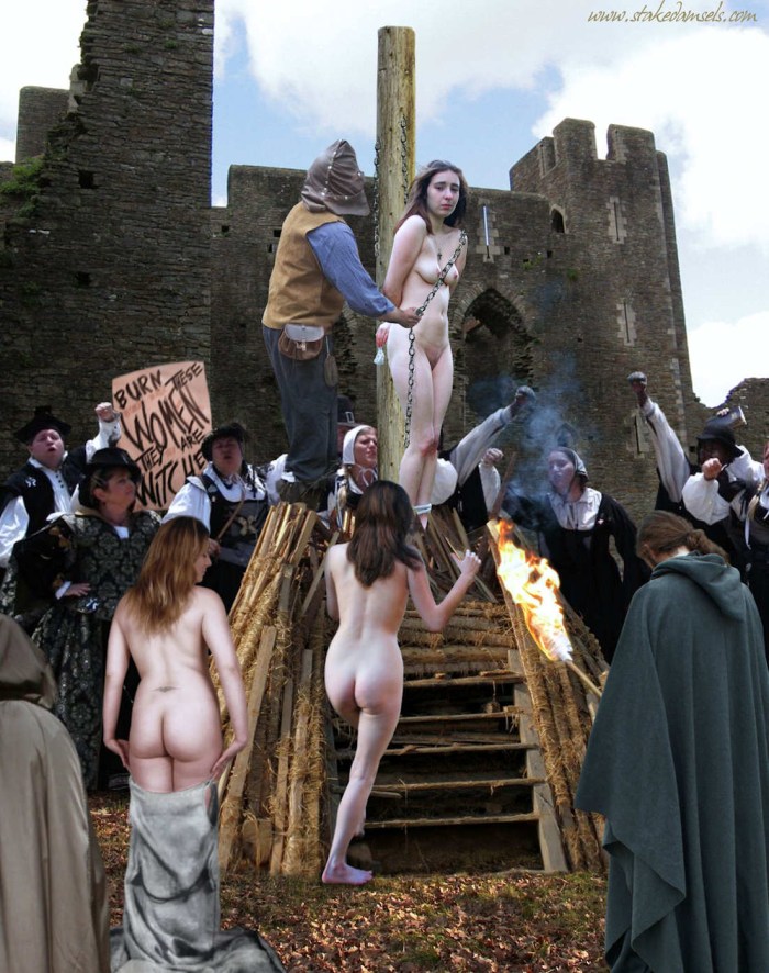 Naga woman on a block