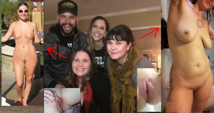 Naked women men in public