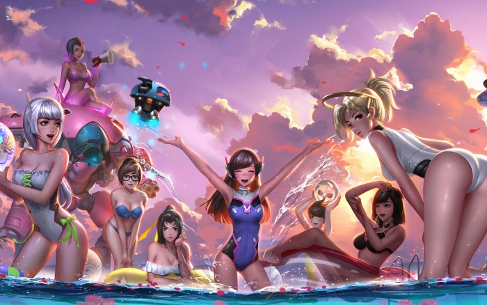 Overwood in the swimsuits of the priest