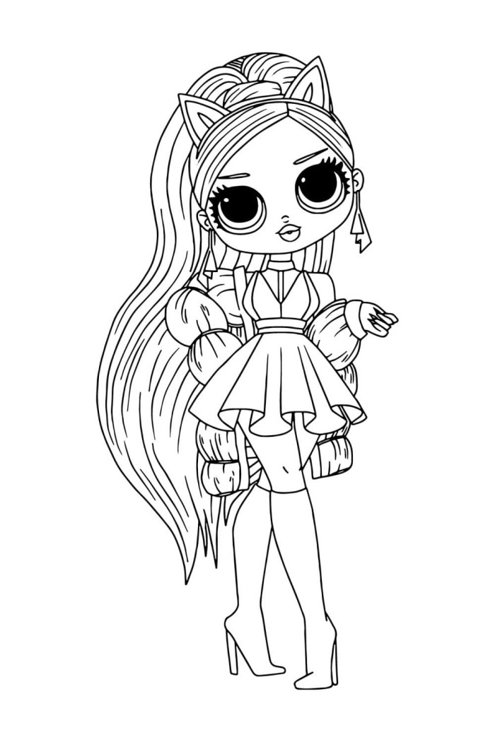 Doll lol coloring omg