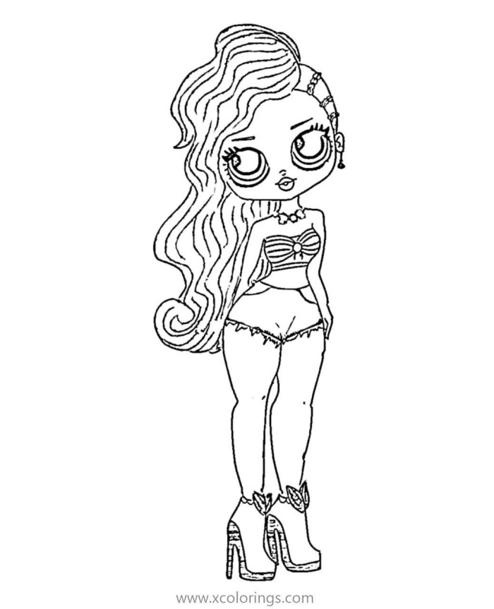 Lol doll in a swimsuit coloring