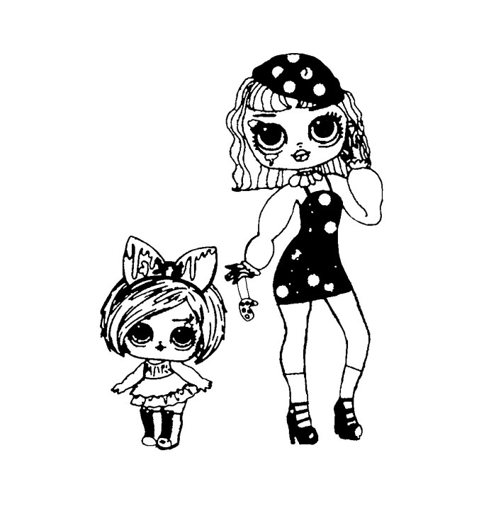 Doll lol coloring omg