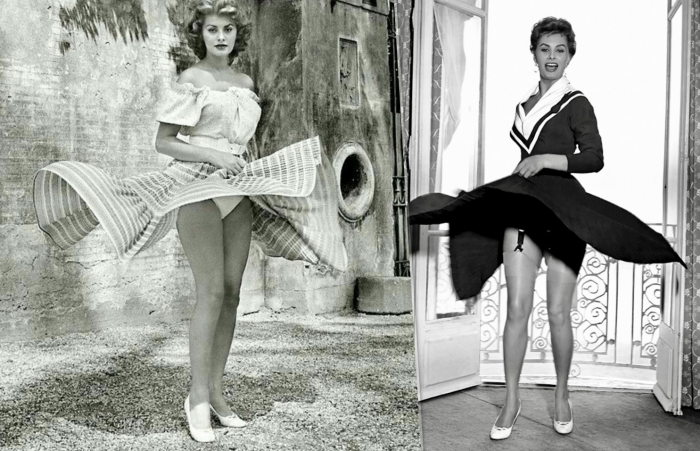 The famous skirt Sophia Loren