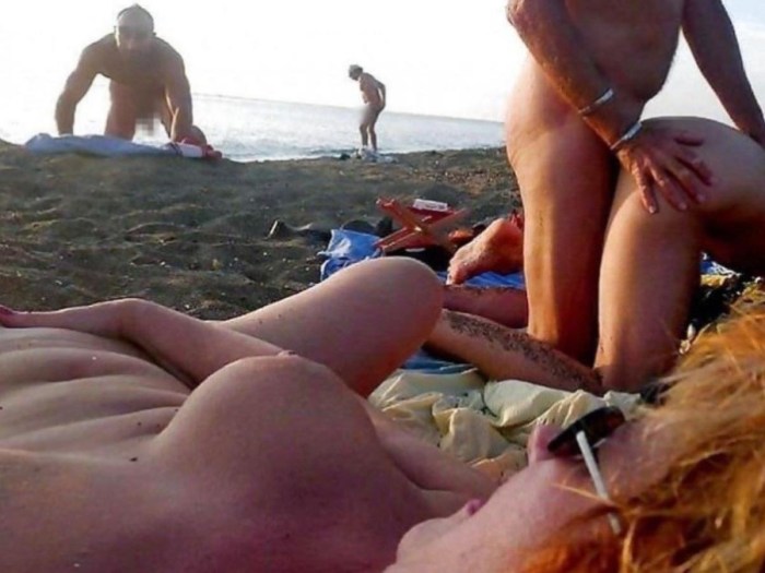 Debauchery on the beach amateur