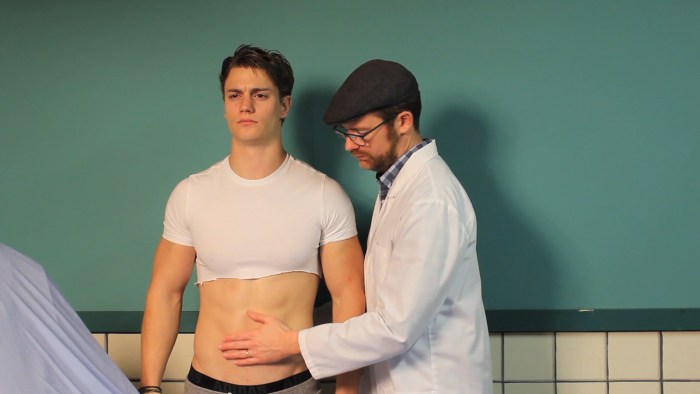 The guy is under hypnosis