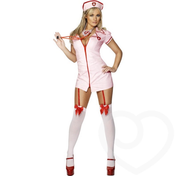 Blonde in a suit of a nurse