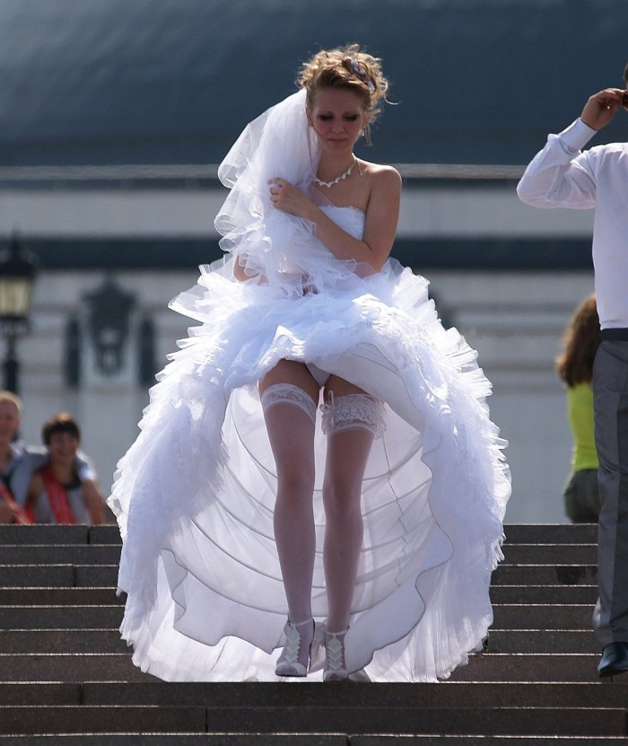 Under the wedding dress