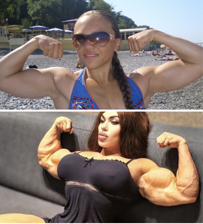 Natalia Amazon Trukhina with her husband