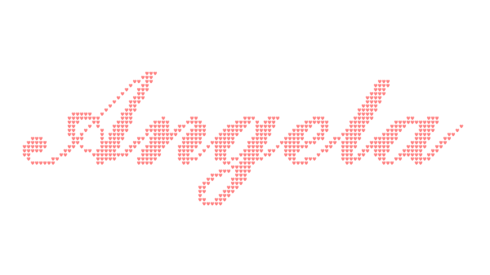 Angela is beautiful inscription