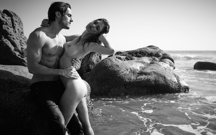 Erotic photo shoot of the couple