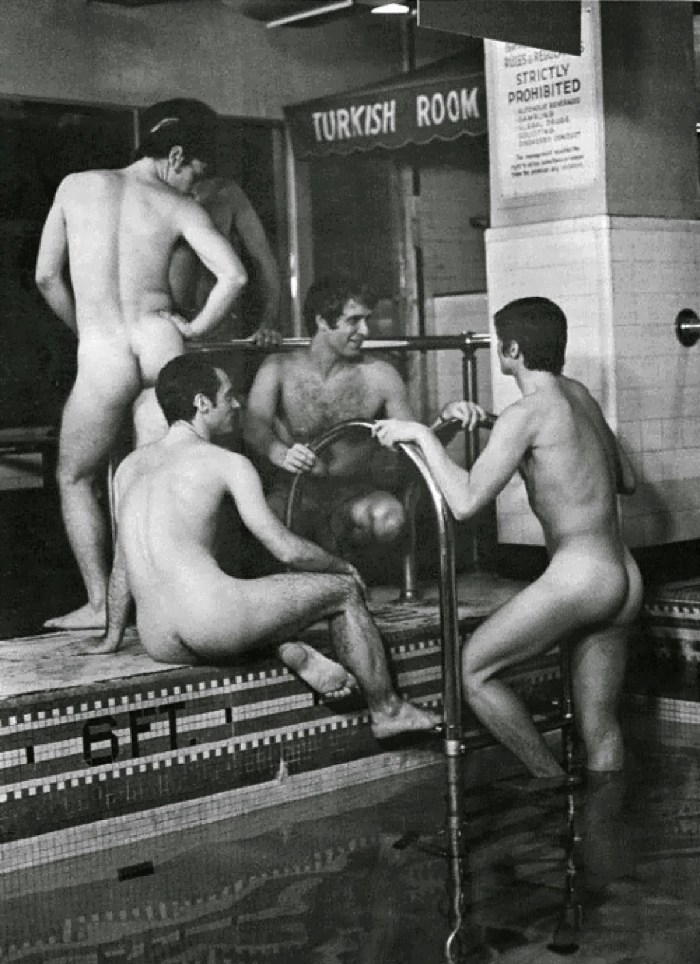 Naked girls in a private bathhouse