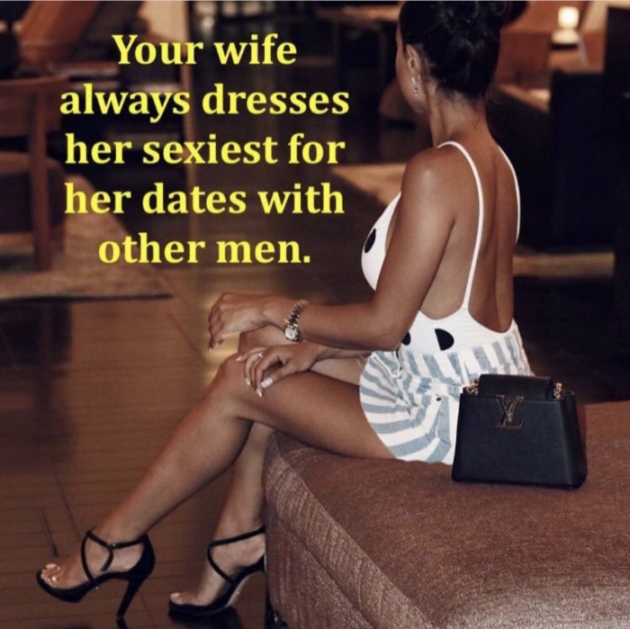 The wife is cheating on her husband's eyes