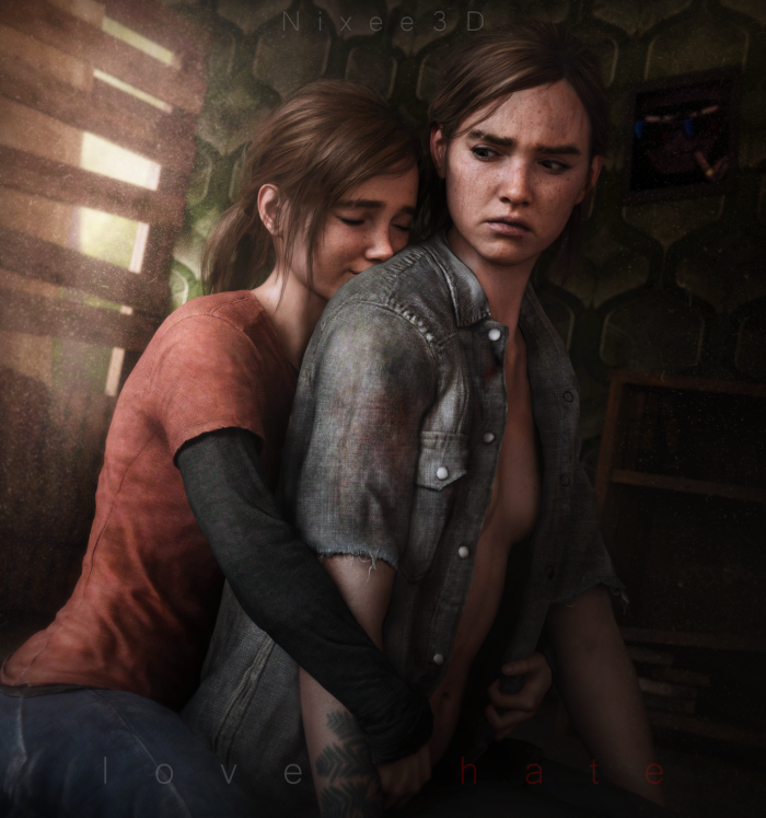 The Last of US 2 Ellie and Dina Kiss
