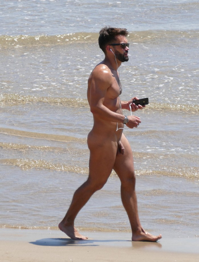 Nude Male Transparent Sevthru String Beach