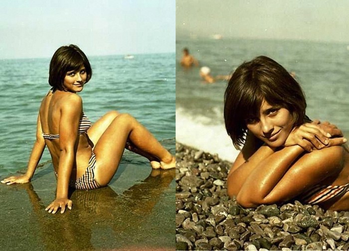 Marianna Vertinskaya in a swimsuit