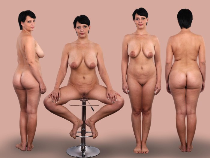 Naked women from different angles