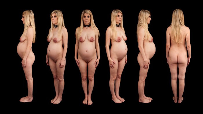 Casting of naked pregnant women