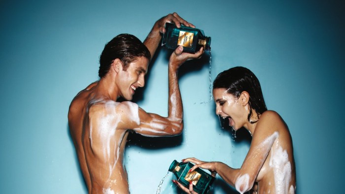 Naked gymnast on a rope