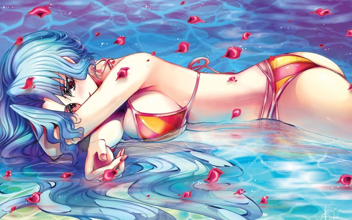 Girl in a swimsuit art