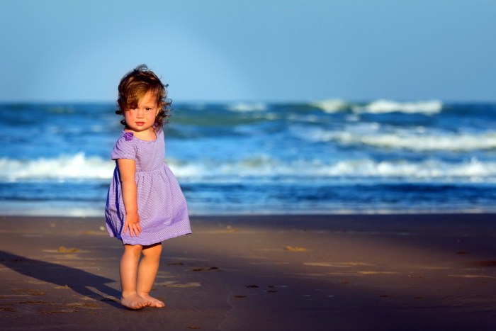Little girl with black pigtails