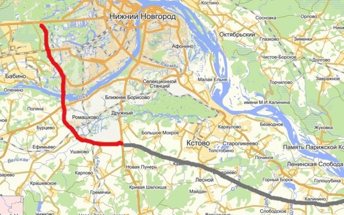 The fourth line of the southern bypass of Nizhny Novgorod