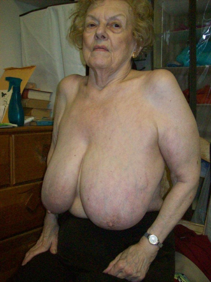Old women with huge breasts