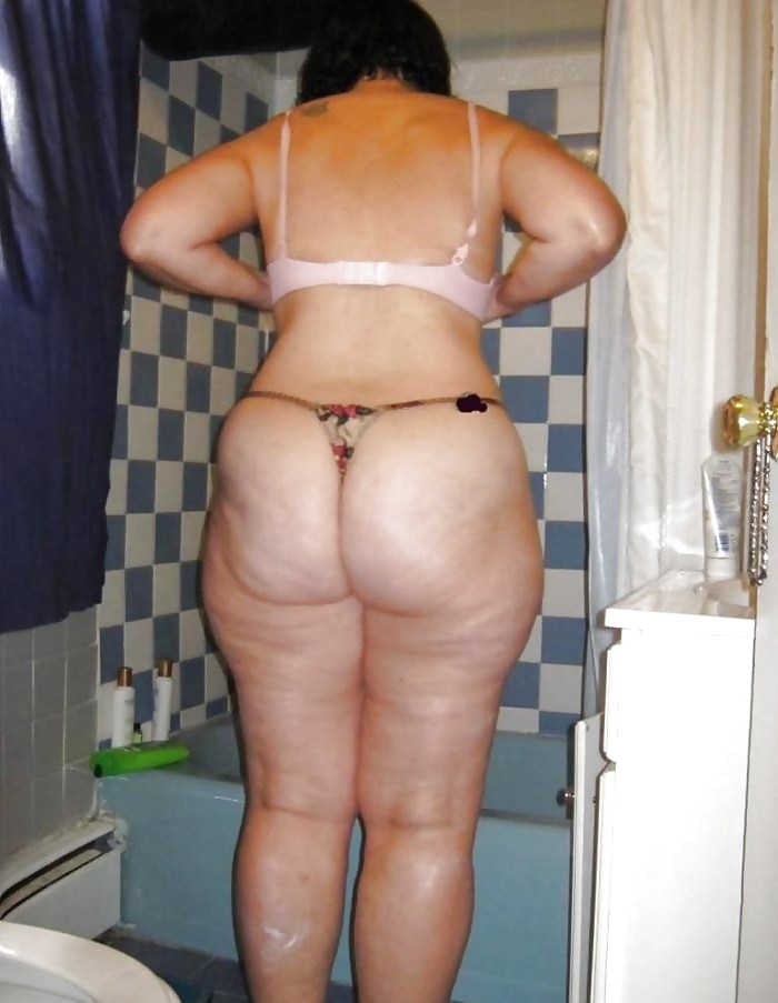 White cellulite asses