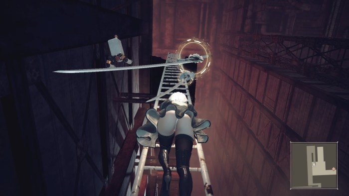 Nier 2b on the stairs