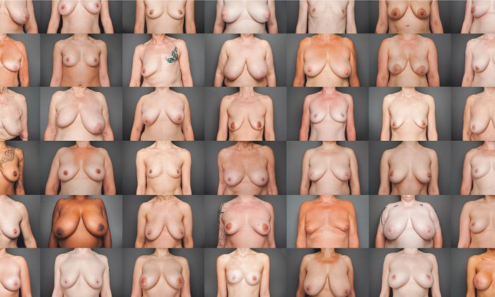 Women's boobs of different sizes