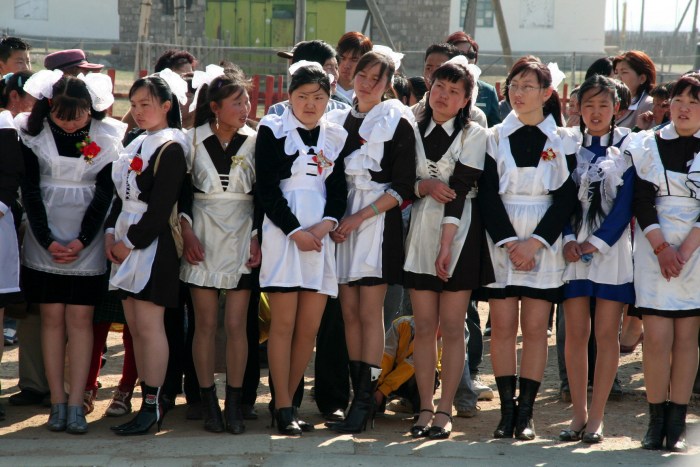 Kazakhstani schoolgirls