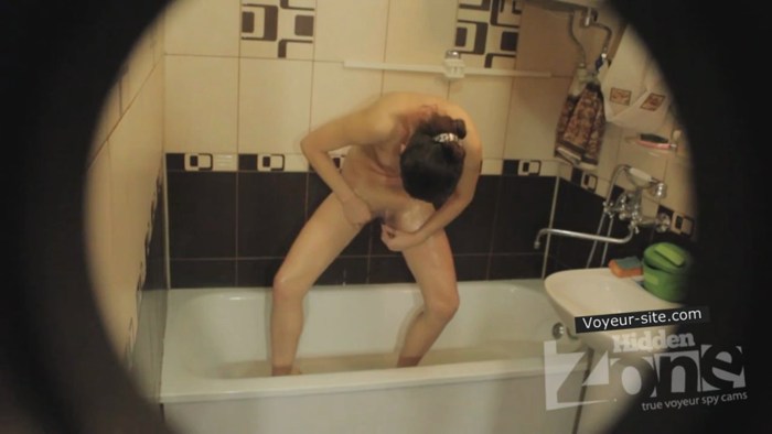 Camera in a female shower